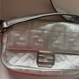 Fendi Silver baguette bag